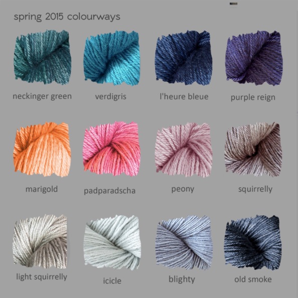 New spring 2015 colourways for Islington - now in a DK weight.